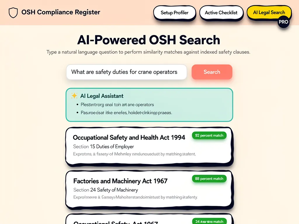 AI Legal Search UI