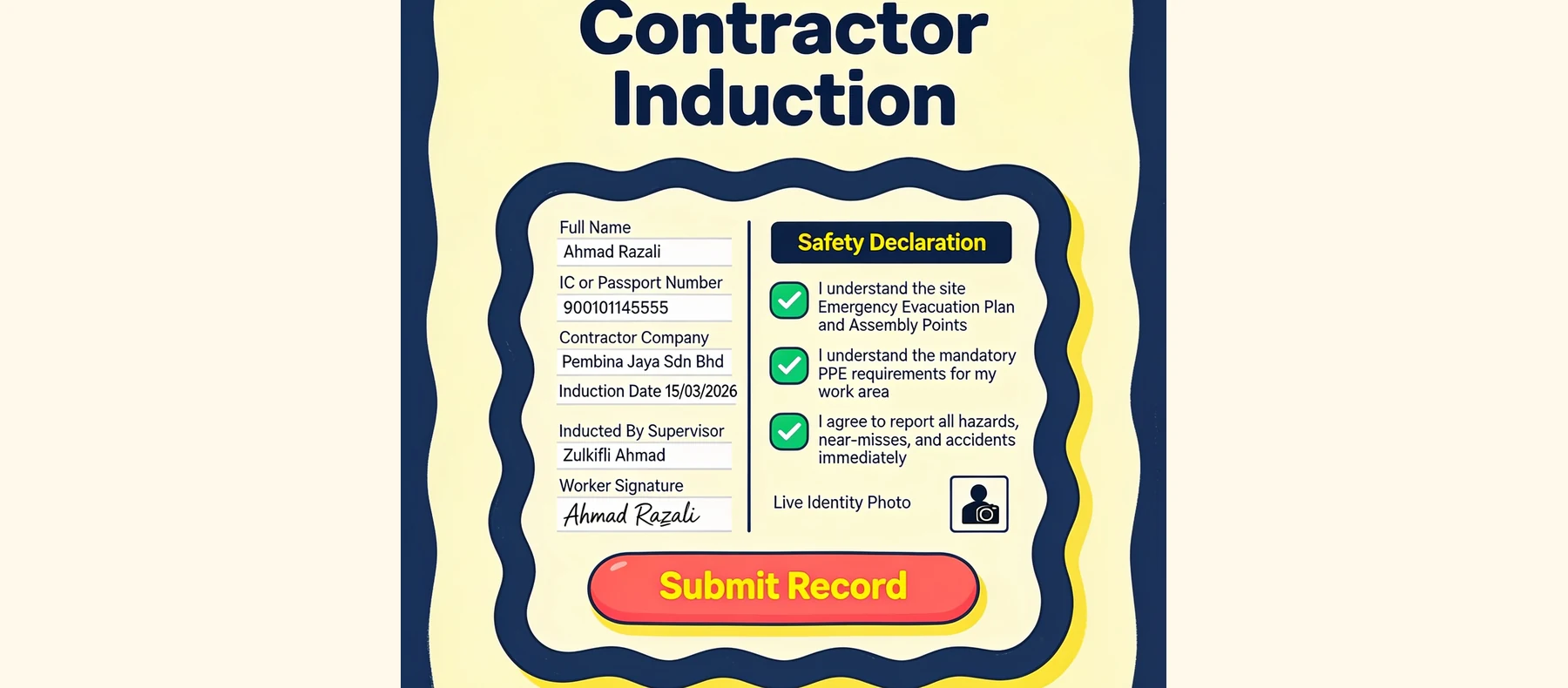 Contractor Induction UI