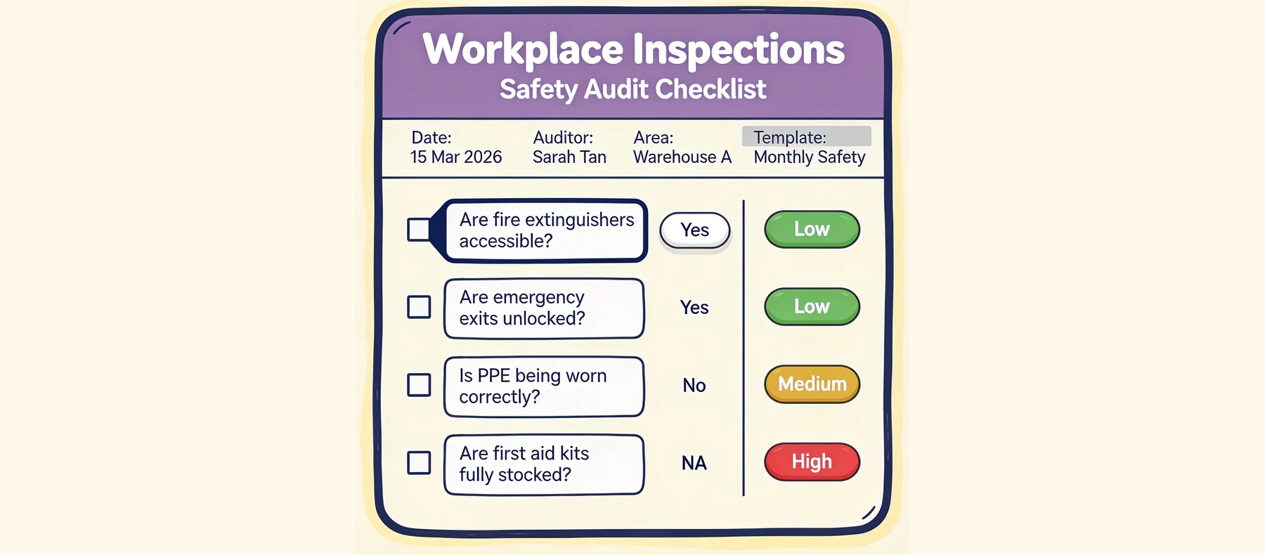 Inspection Builder UI