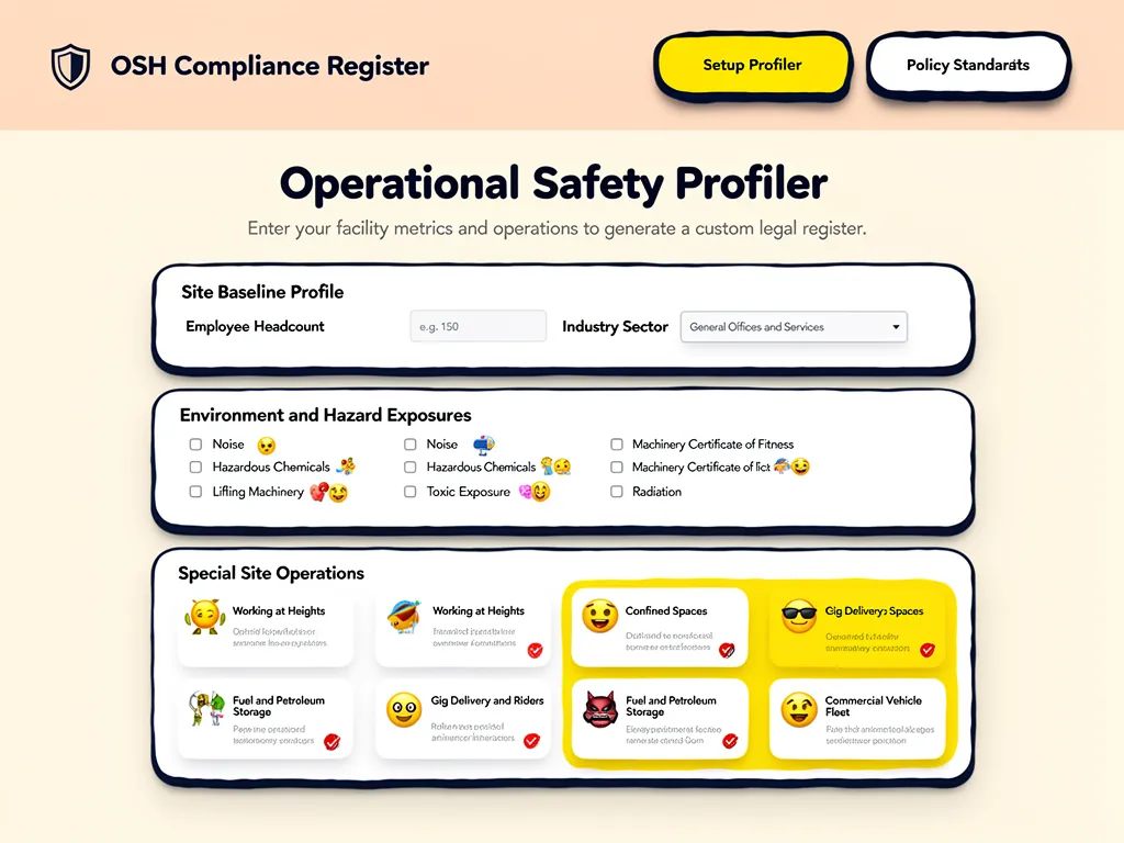 Legal Register Profiler UI